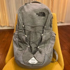 north face jester grey backpack!!